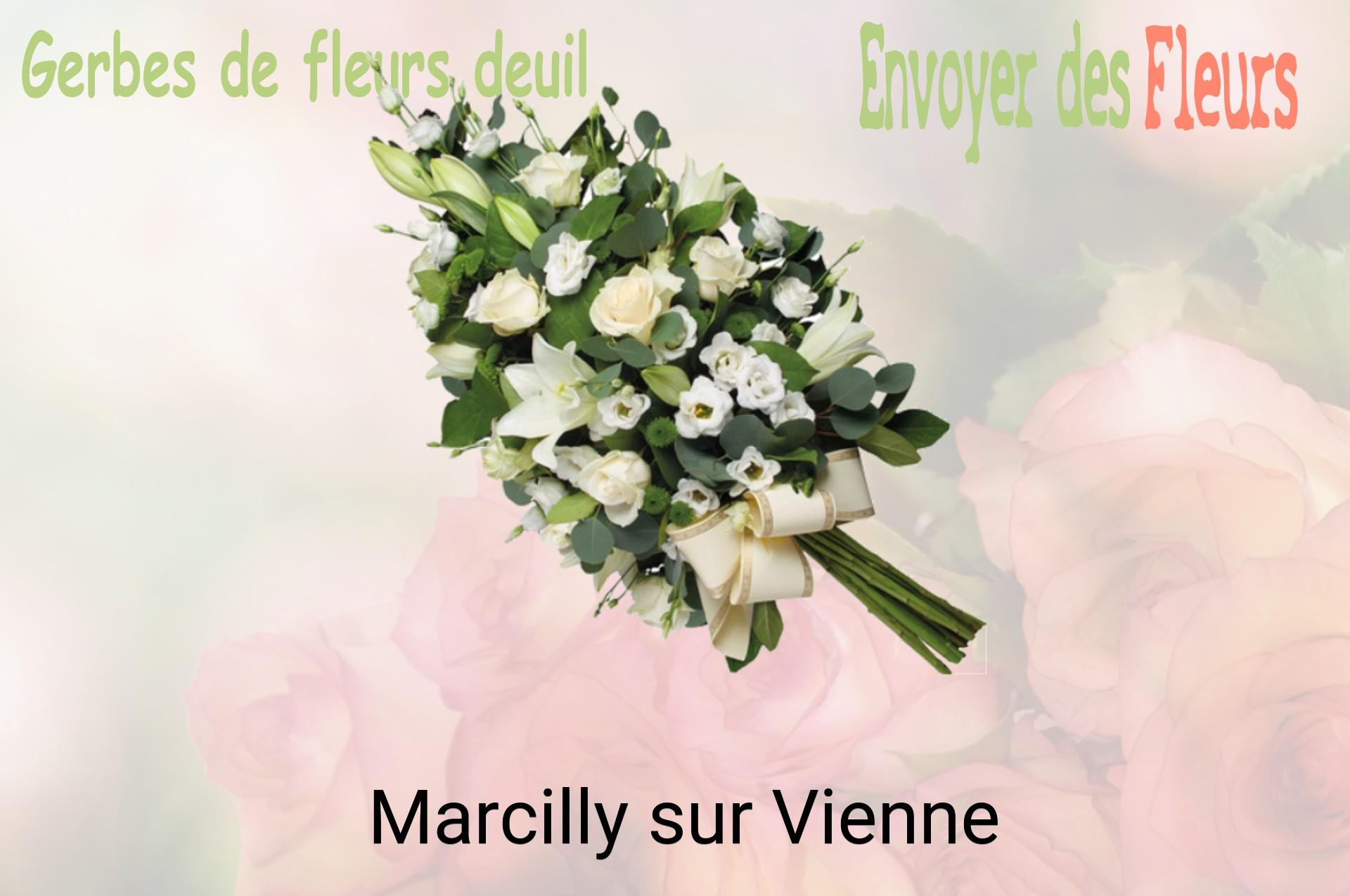 Gerbe de fleurs de deuil livrée à Marcilly-sur-Vienne